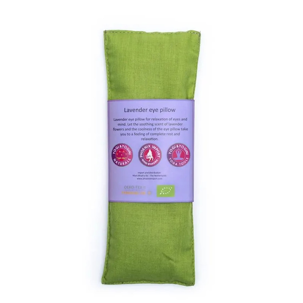 Coussin pour les yeux Lavande Bio vert olive | 140 g; 22x8