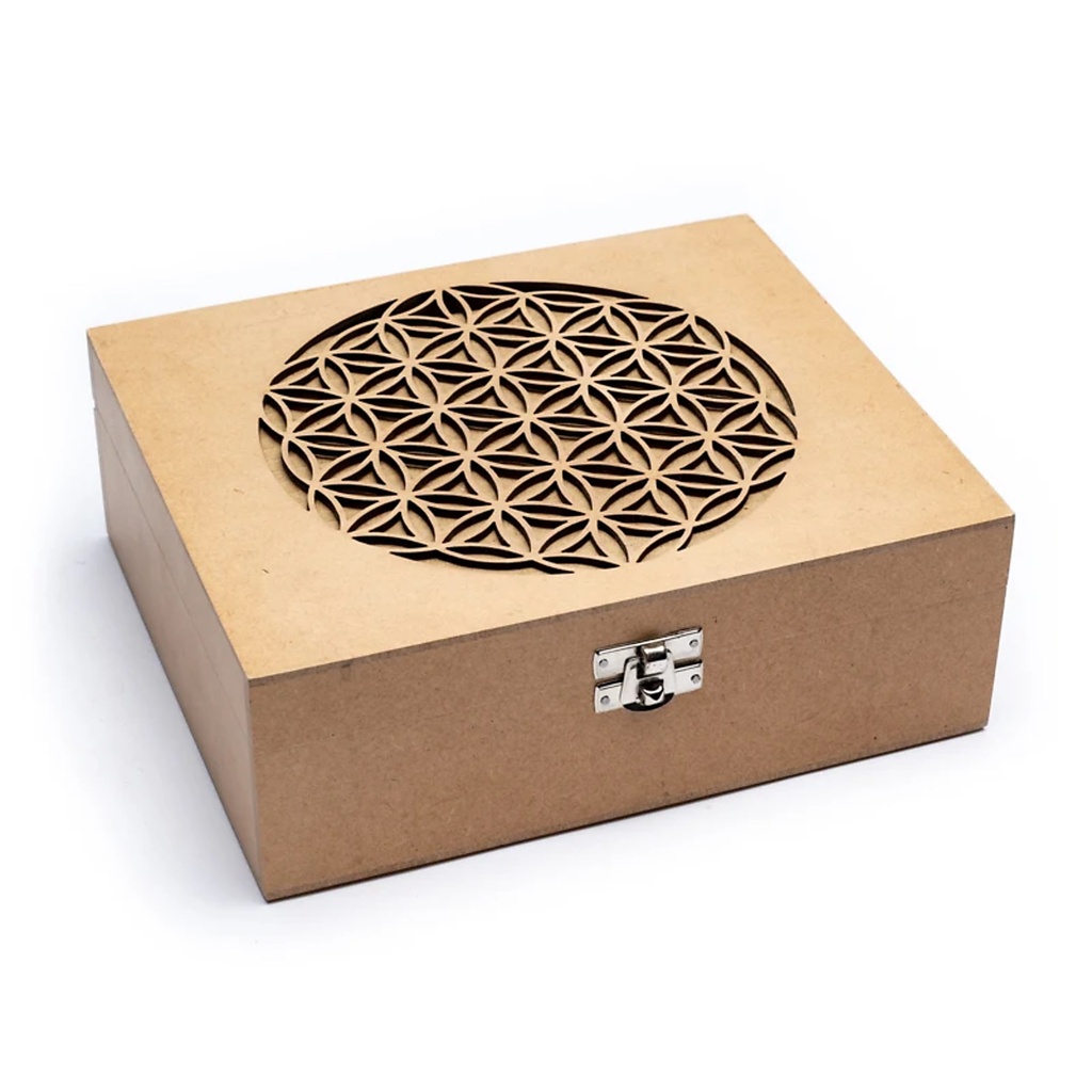 Boîte à thé - Fleur de Vie | 22x18x8 cm
