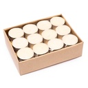 24 Bougies chauffe plat de stéarine Jasmin | 4x2 cm