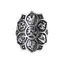 Anneau lotus laiton couleur argent | 2.5cm