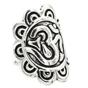 Anneau OM laiton couleur argent | 2.5cm