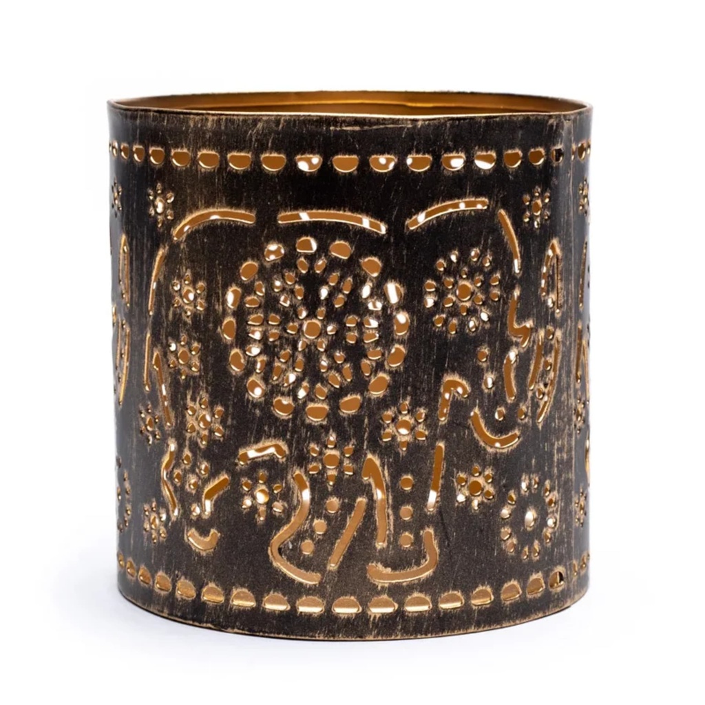 Eclairage d'ambiance équitable Mandala éléphant -- 10x10cm