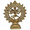 Shiva Nataraj laiton double anneau couleur or |  436 g; 15 cm