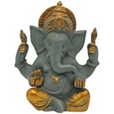 Ganesh gris bicolore finitions couleur or | 1240 g; 14 cm