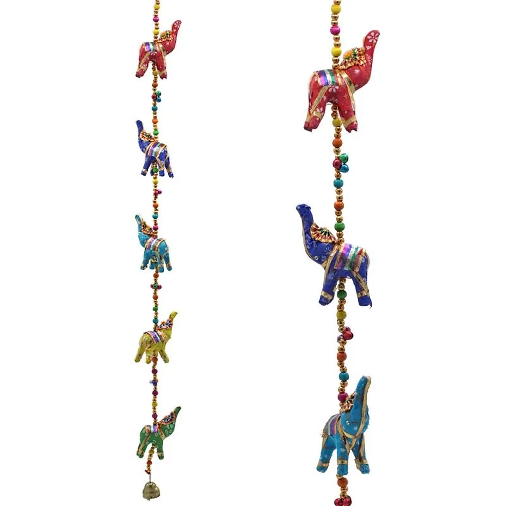 Guirlande décorative éléphants habillés | 80 cm