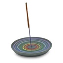 Brûle encens Arc en ciel pierre ollaire noire | 10 cm