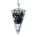 Orgonite Pendule en tourmaline noire pointe à facette | 11 g; 4 cm