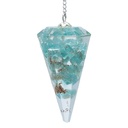 Orgonite Pendule Apatite pointe à facette | 11 g; 4 cm