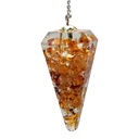 Orgonite Pendule Citrine pointe à facette | 11 g; 4 cm