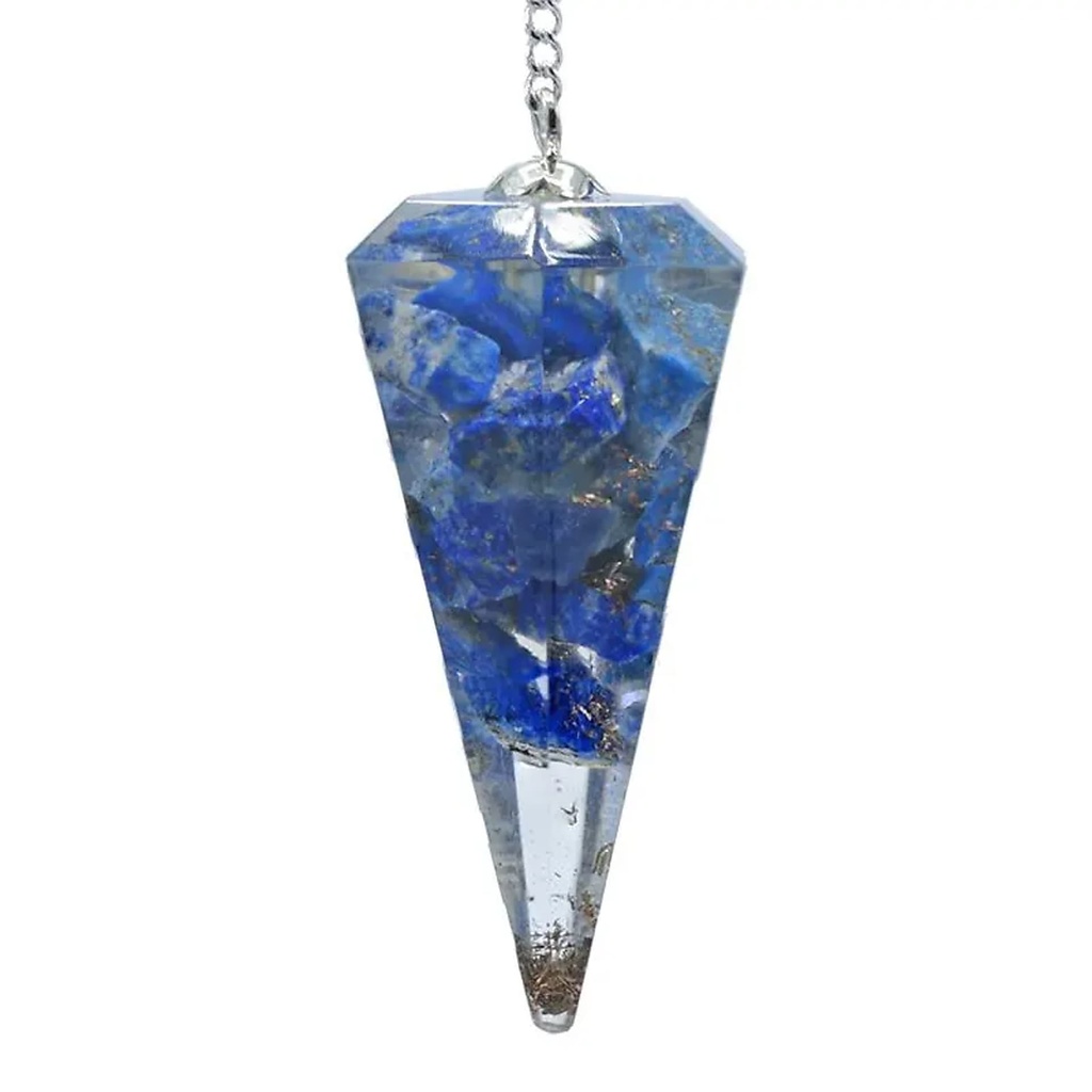 Orgonite Pendule Lapis Lazuli pointe à facette | 11 g; 4cm