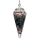 Orgonite Pendule Grenat pointe à facette | 11 g; 4 cm