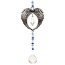 Ailes d'ange Décorations Feng shui avec sphère en cristal| 22 cm