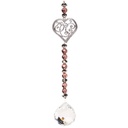 Décoration Feng Shui coeur et sphère de cristal | 16 cm