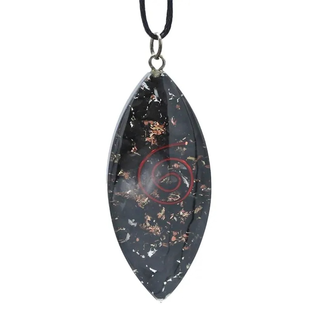 Shungite pendentif ovale | 5 cm