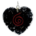 Shungite pendentif en forme de coeur | 3.5 cm