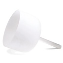 Bol chantant de cristal blanc + manche note FA# 432 Hz | 25 cm