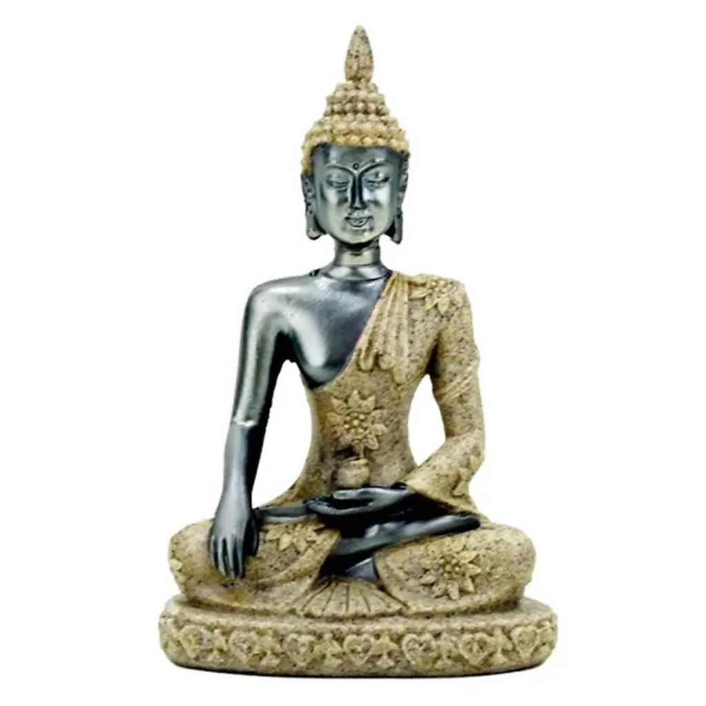 [8719497612185] Statue de Boudha en résine avec sable | 10cm