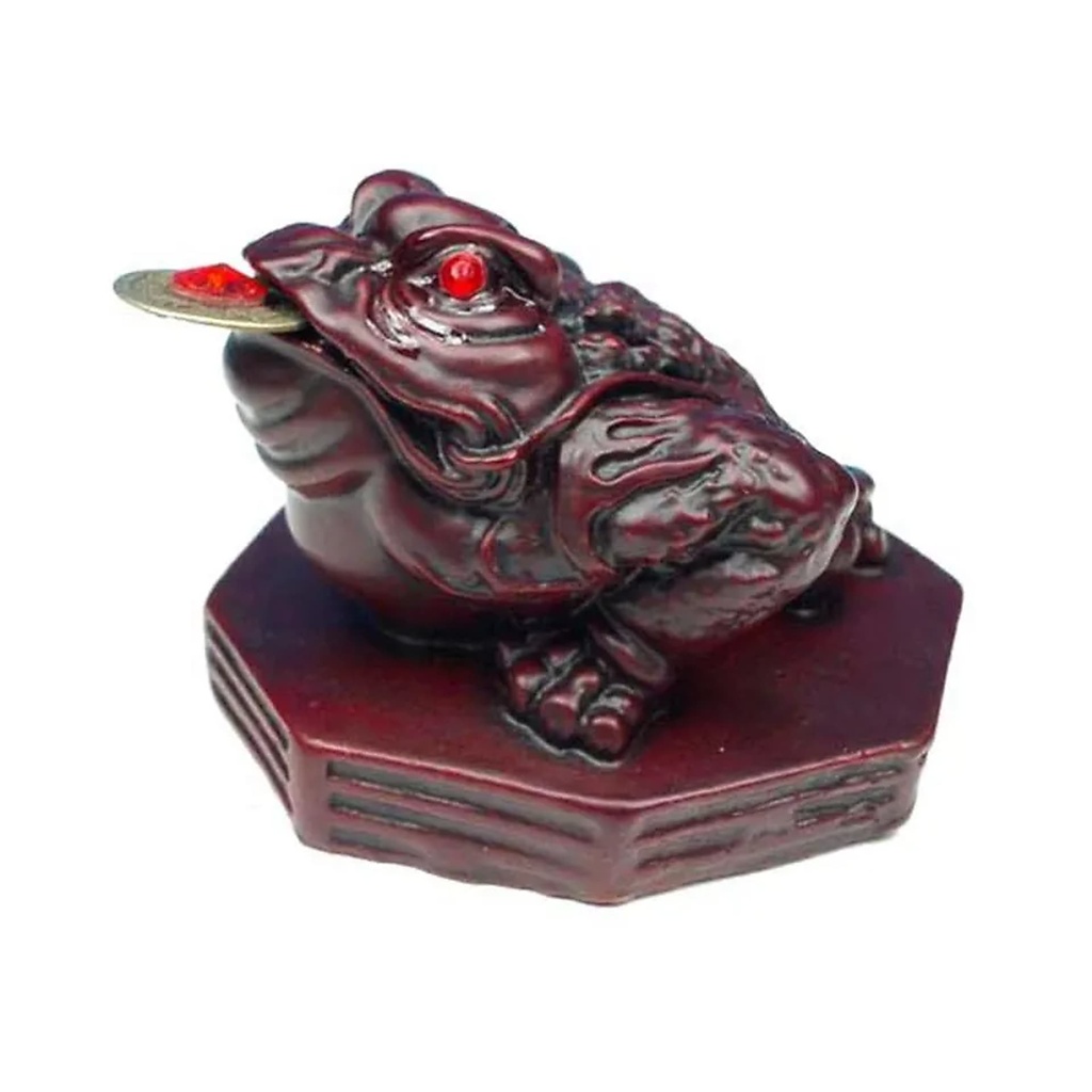 Grenouille Feng Shui rouge | 200 g; 8 cm