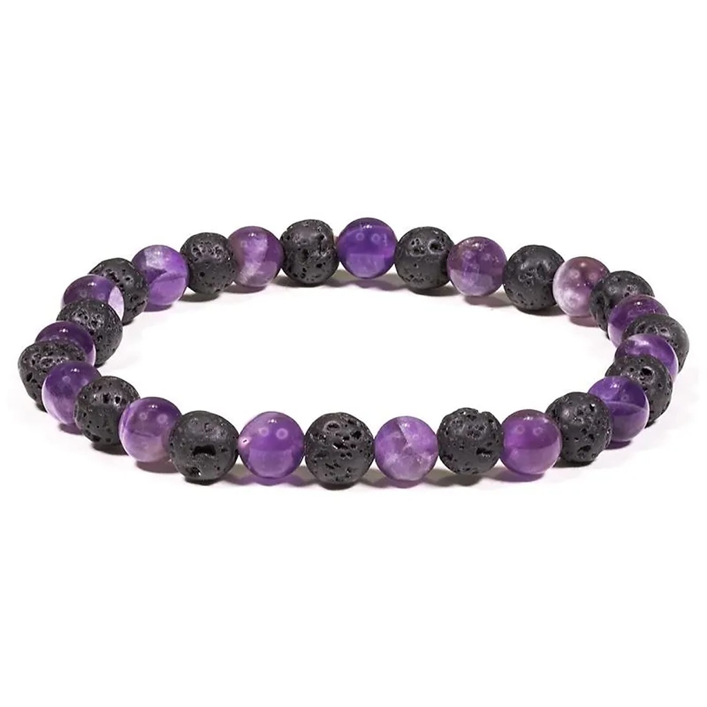 Bracelet lave / améthyste | ±0.6cm