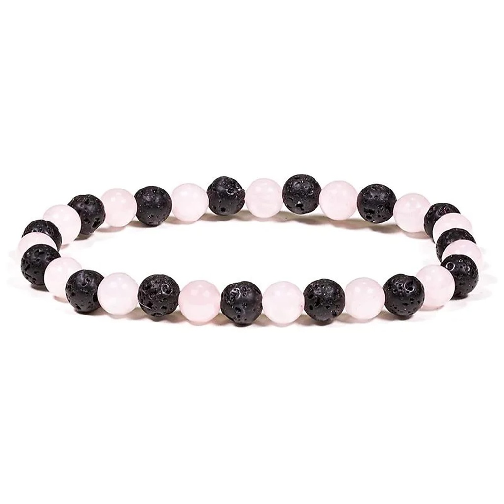 Bracelet lave/quartz rose | ±0.6cm