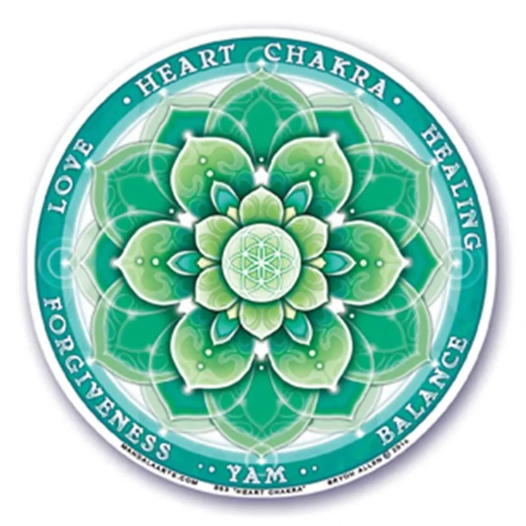 Adhésif fenêtre 4ème chakra -- 10.5 cm