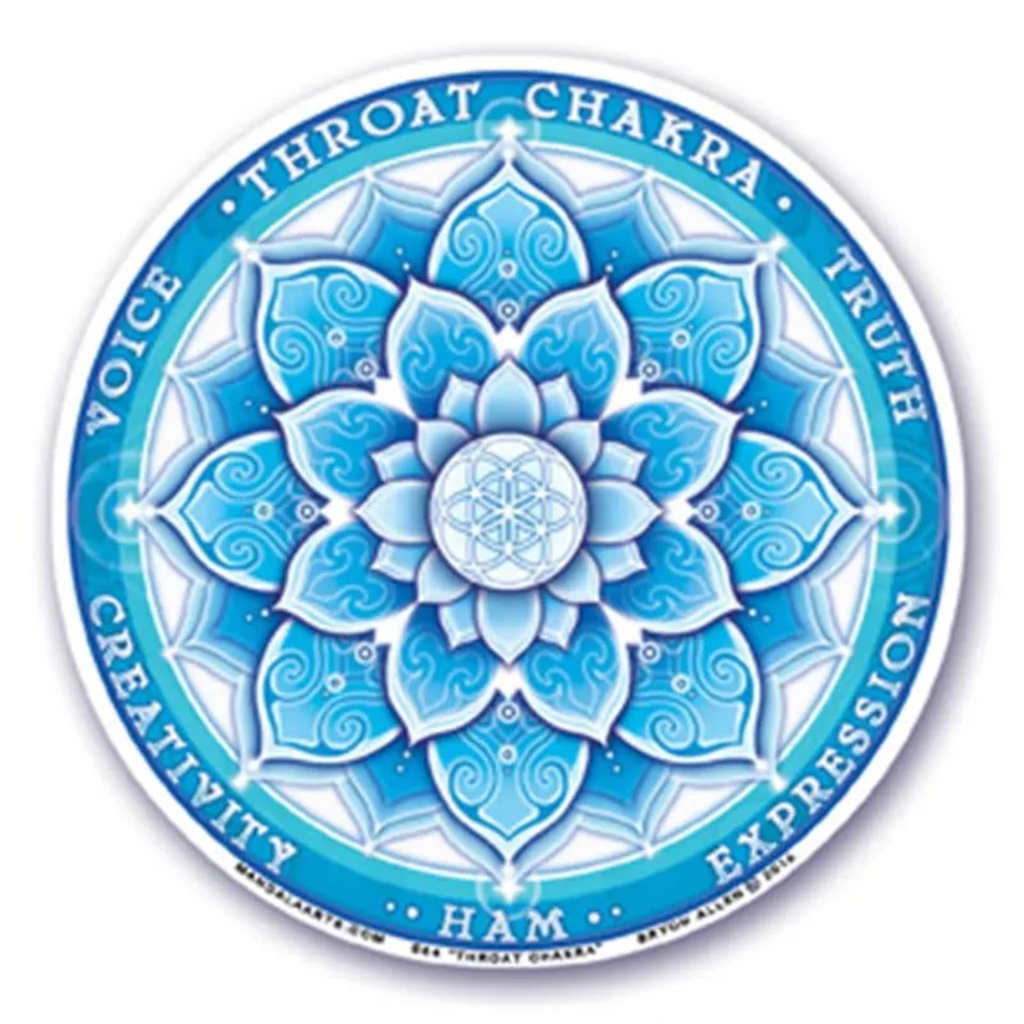 Adhésif fenêtre 5ème chakra -- 10.5 cm