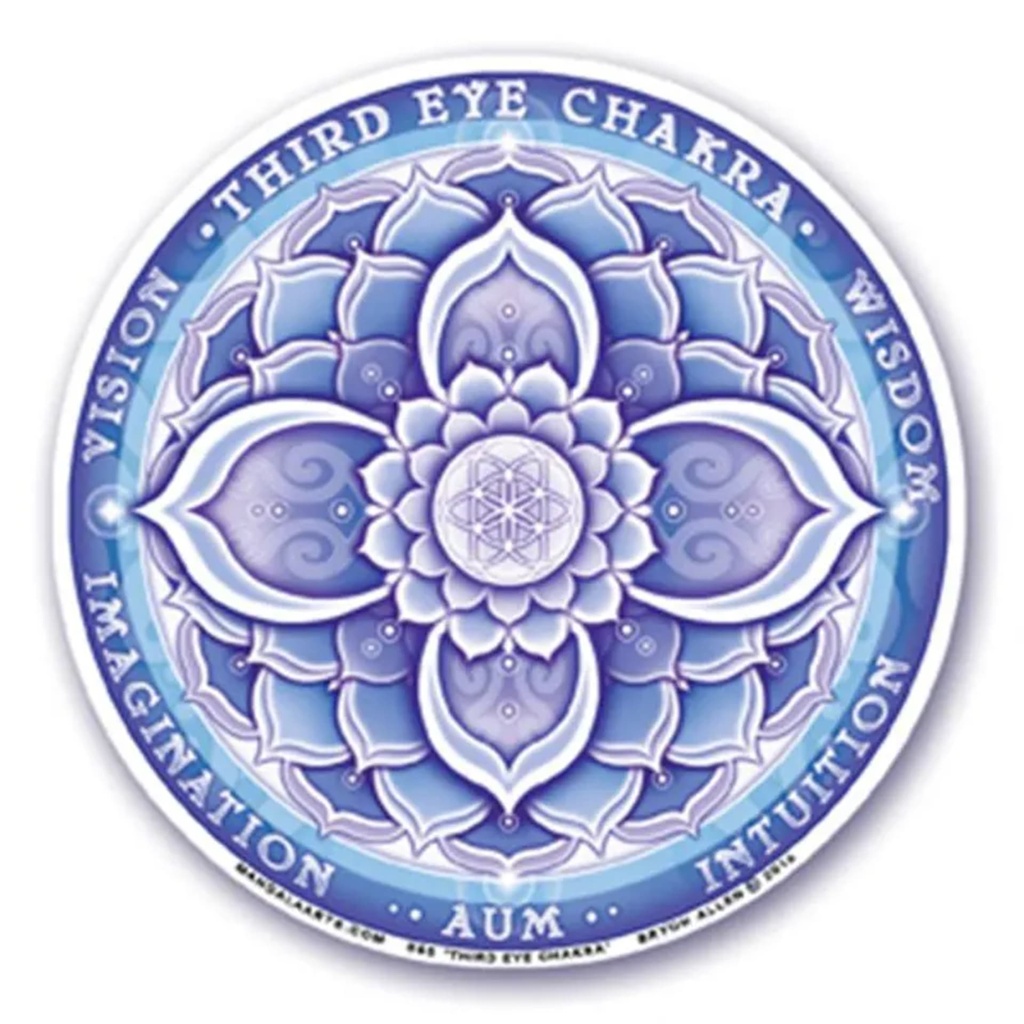 Adhésif fenêtre 6ème chakra -- 10.5 cm