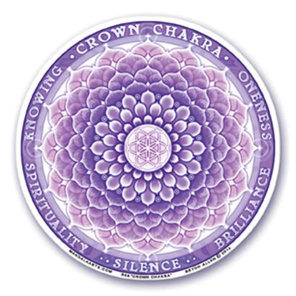 Adhésif fenêtre 7ème chakra -- 10.5 cm