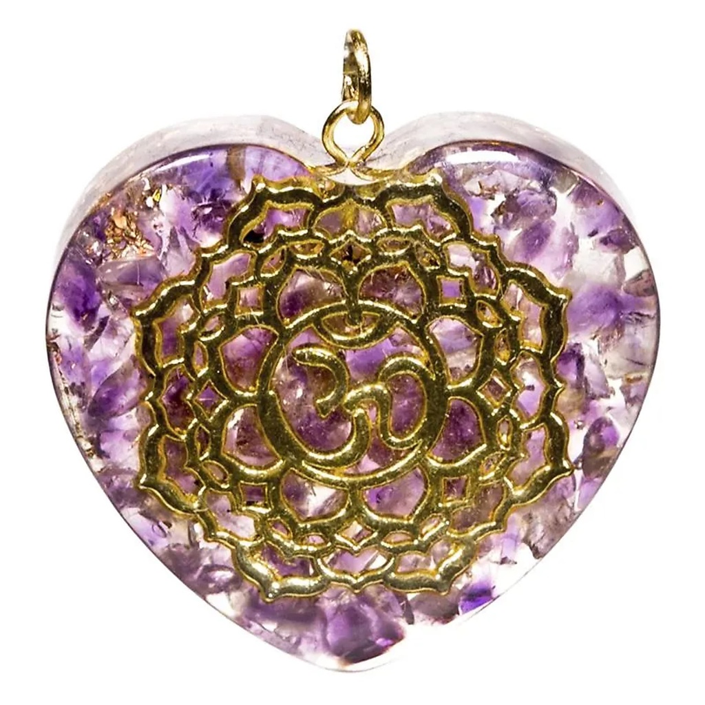 [8719497613175] Orgonite pendentif Selenite - forme de coeur | 4x4.2 cm