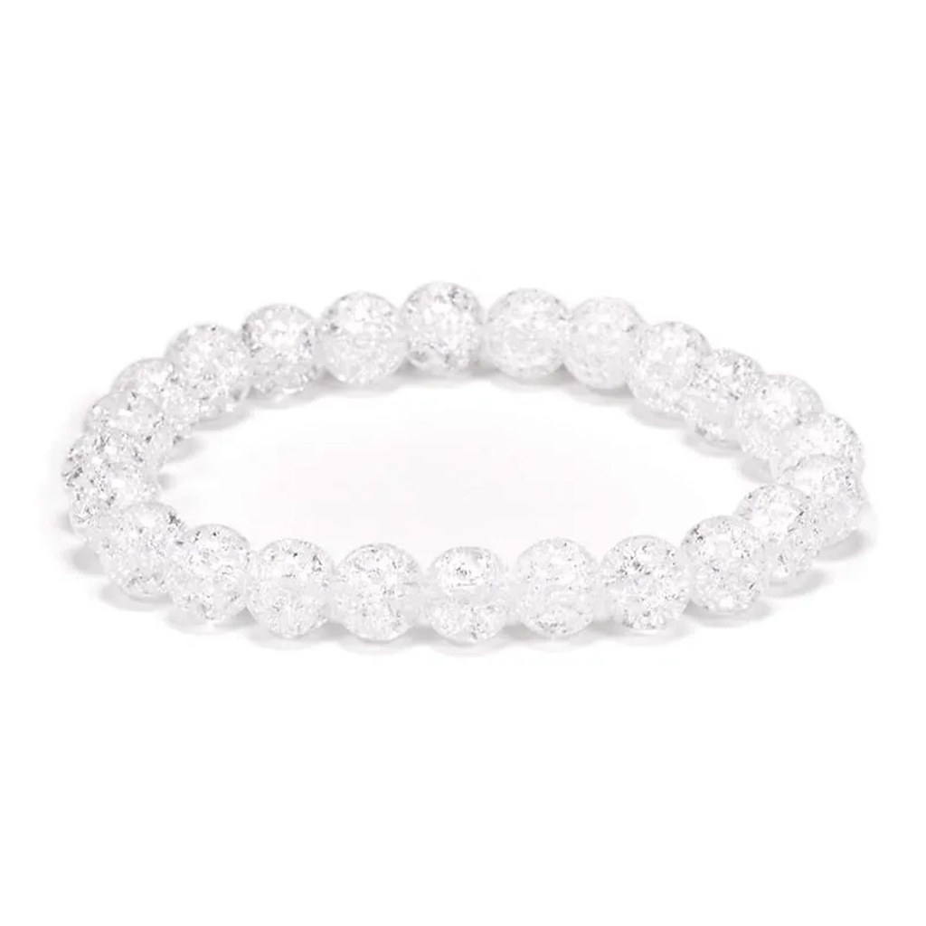 Bracelet cristal de roche irisé | 0.8 cm
