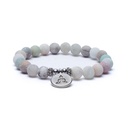 Mala/bracelet en Amazonite élastique avec Bouddha | 0.8 cm