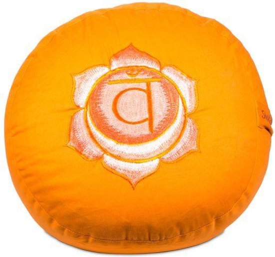 [8719497614134] Coussin méditation 2ème Chakra Swadhishthana - Brodé -- 3