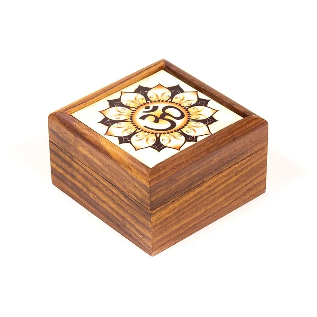 [8719497614264] Boîte à bijoux OM | 6.5x6.5x3.5 cm