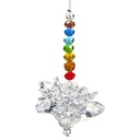 Feng Shui lotus en cristal avec chakra | 10 cm