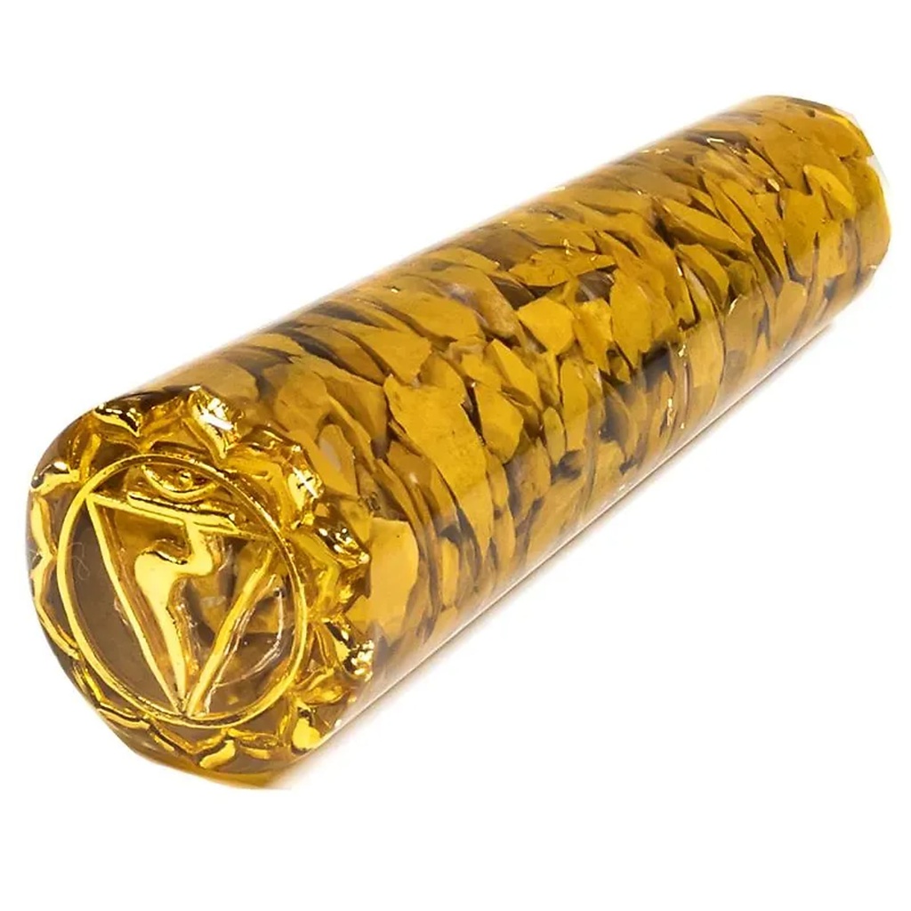 [8719497615223] Baguette massage Orgonite Manipura | 11cm; 73gr