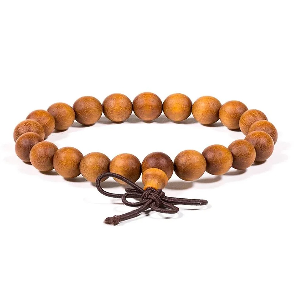 Mala / bracelet bois de santal - élastique | 0.8 cm