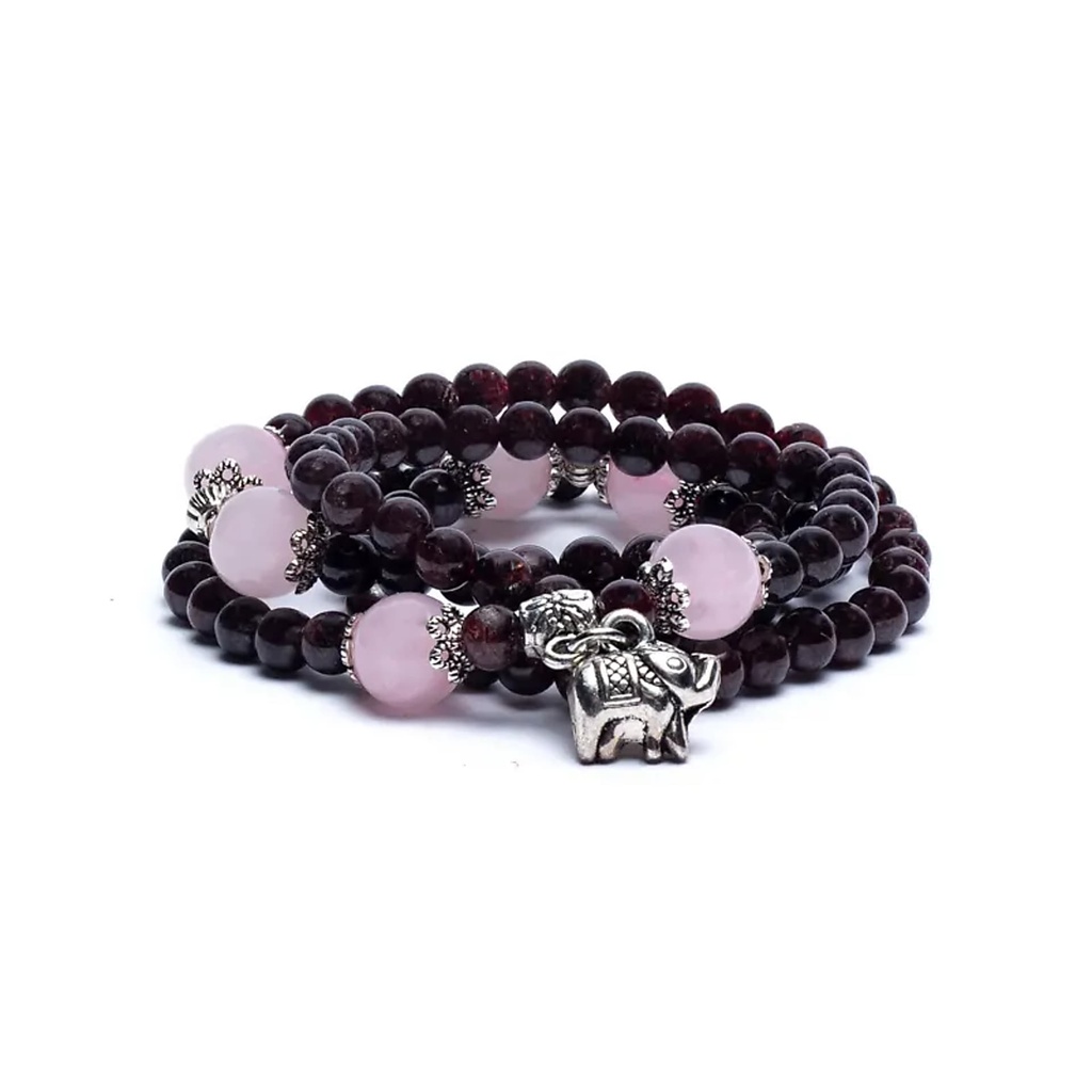 Bracelet grenat rouge élastique | 0.5 cm