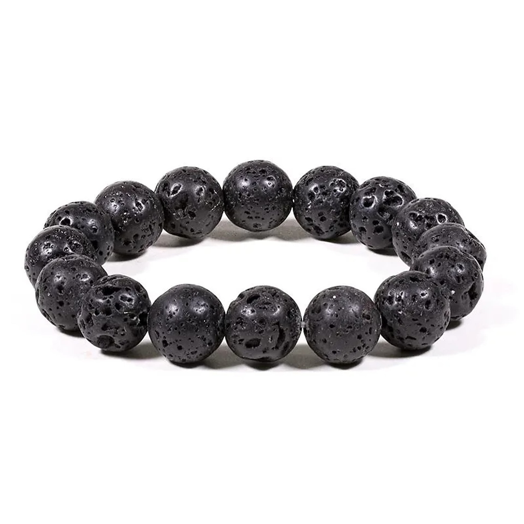 Bracelet pierre de Lave élastique | 1.2 cm