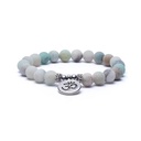 Mala/Bracelet en Amazonite élastique OM | 0.8 cm