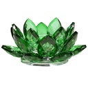 Bougeoir Lotus cristal vert | 4.5x11 cm