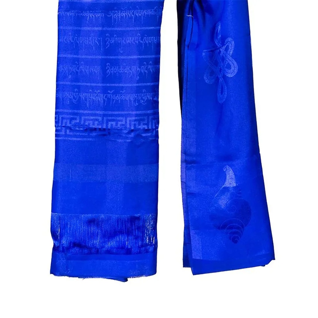Katha écharpe tibétaine de luxe blue XL | 240 cm