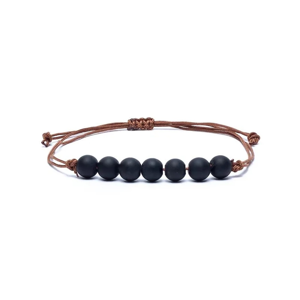 Bracelet Obsidienne ajustable | 0.6 cm