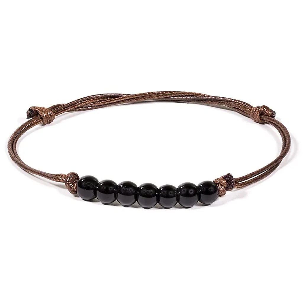 Bracelet tourmaline ajustable | 0.6 cm