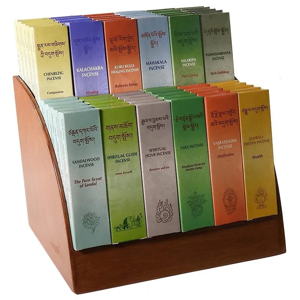 Set Encens Tibetan 72 paquets + présentoir | 3300 g