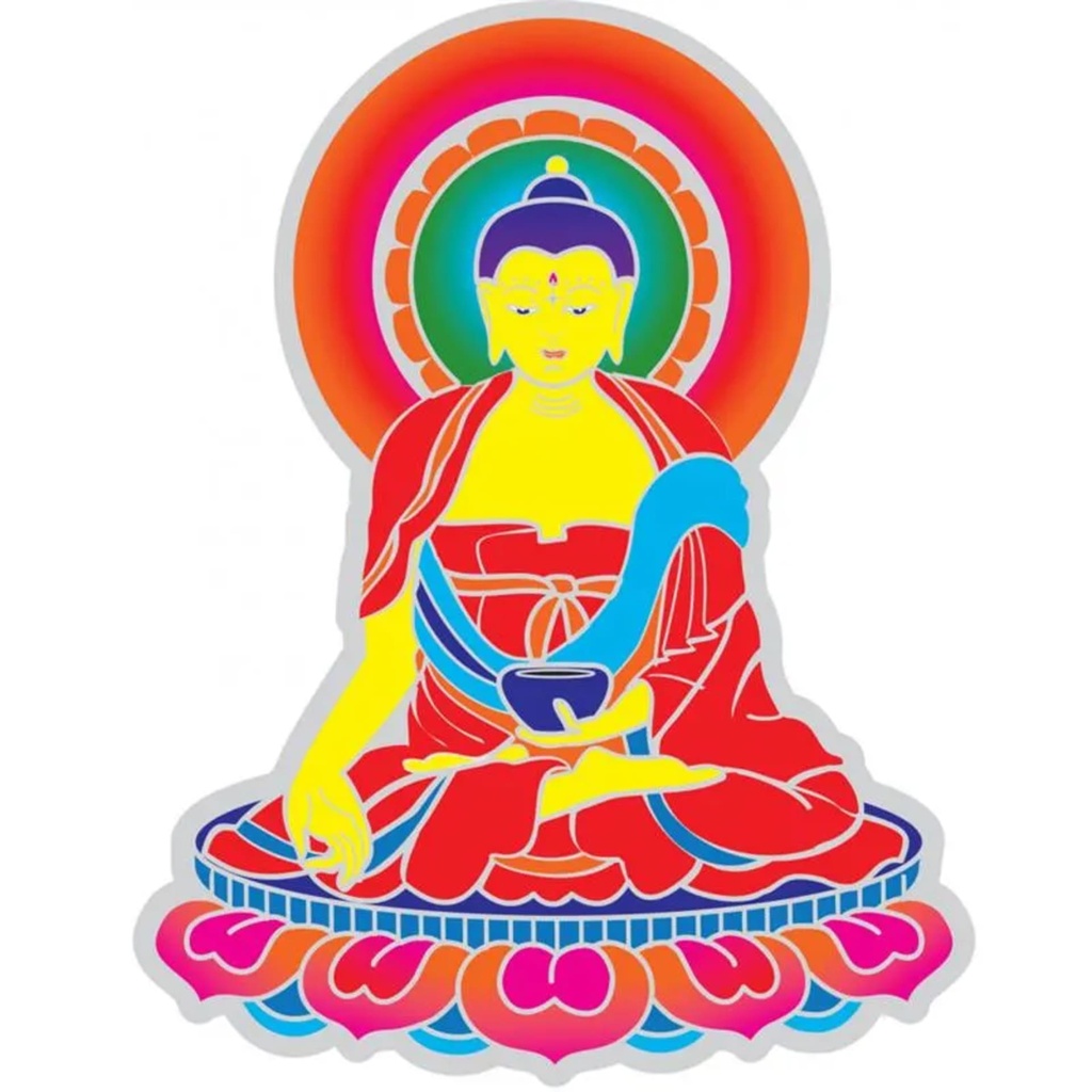 Adhésif fenêtre Bouddha -- 14 cm