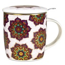 Tasse à thé infuseur Mandala rouge |  ±400 ml