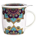 Tasse à thé infuseur Mandala turquoise |  ±400 ml