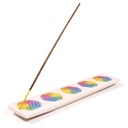 Brûleur d'encens Sable Pierre Fleur de Vie long | 25.5x5 cm