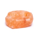 Bougeoir en cristal sel 2 bougies chauffe-plat | 2000-3000 g