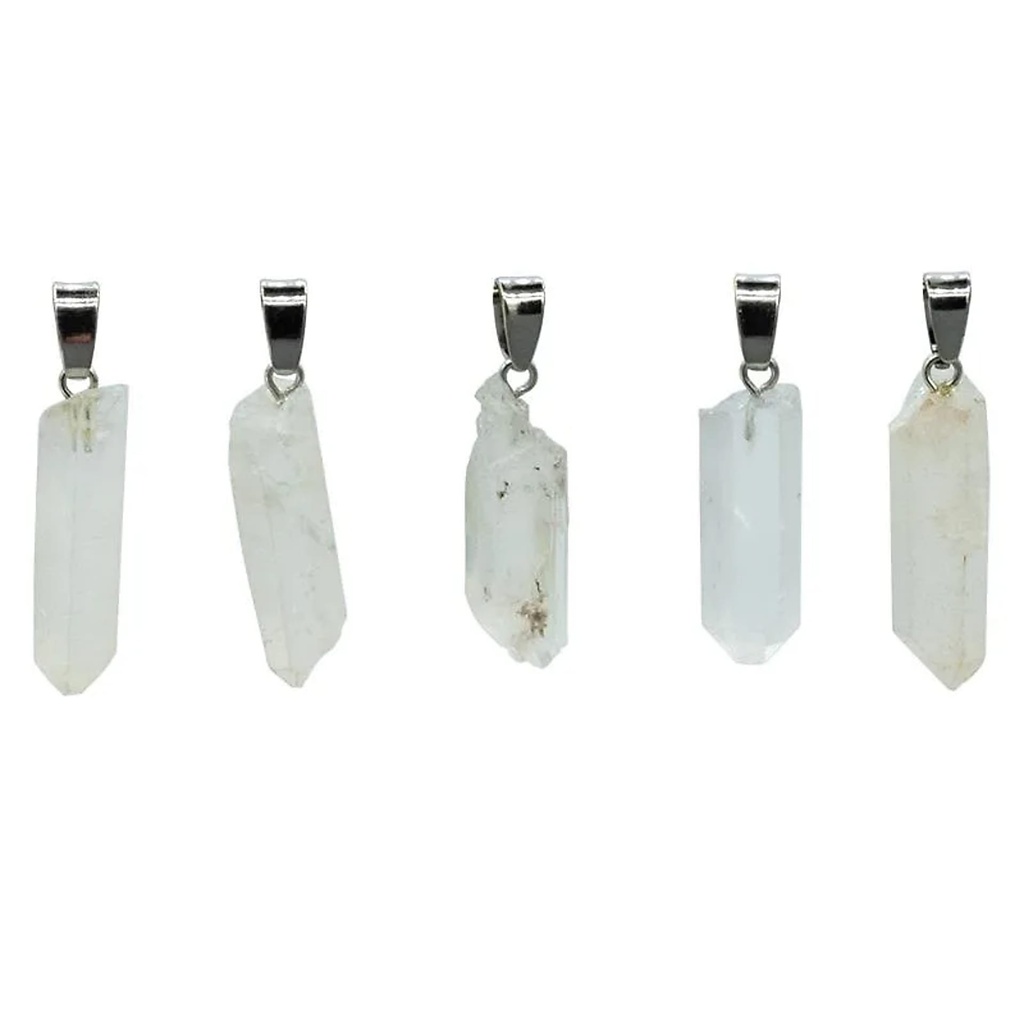 Pendentif facetté en cristal de roche